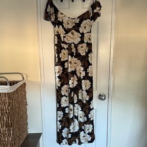 Old Navy Black and White Floral Maxi Dress